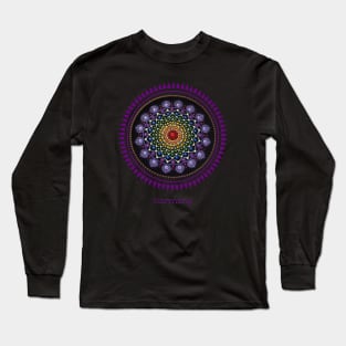 Seven Chakras Song Of Harmony Handmade Mandala. Meditative, Zen. Long Sleeve T-Shirt